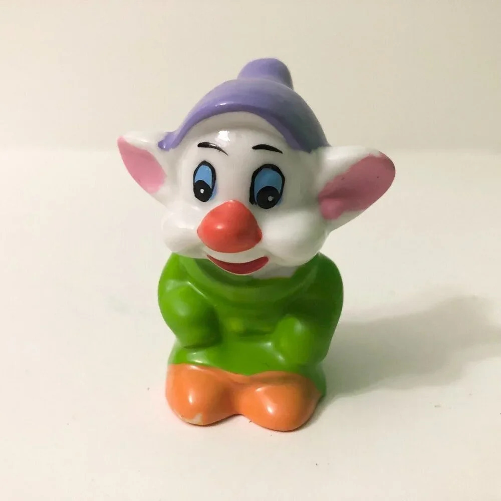 Disney Dopey Dwarf Figurine Snow White 2.5 Inch Tall Figure Unmarked